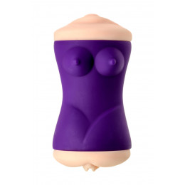 Мастурбатор двухсторонний реалистичный вагина и рот, бежевый, 17.5 х 8.3 см