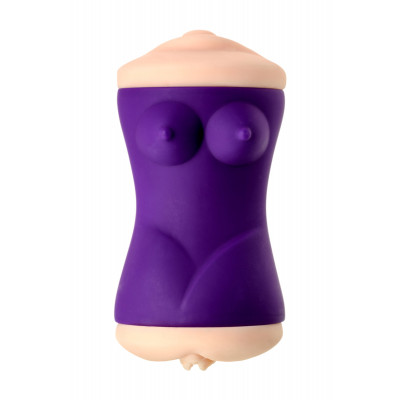 Мастурбатор двухсторонний реалистичный вагина и рот, бежевый, 17.5 х 8.3 см (44267) – фото 1