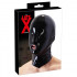 Латексна Маска LateX на голову з кільцем на губах, чорна (40415) – фото 2