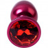 Анальная пробка с рубиновым кристаллом, бордовая, 7.2 х 2.8 см (41679) – фото 3