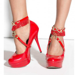 Украшение на ноги под обувь красное Me-Seduce