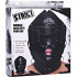 Шолом-маску на голову Bondage Hood з кляпом пенісом, чорна (39191) – фото 2