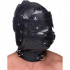 Шлем-маска на голову Bondage Hood с кляпом пенисом, черная (39191) – фото 3