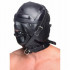 Шлем-маска на голову Bondage Hood с кляпом, черная (39192) – фото 7