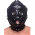 Шлем-маска на голову Bondage Hood с кляпом пенисом, черная (39191) – фото 4