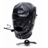 Шлем-маска на голову Bondage Hood с кляпом, черная (39192) – фото 5