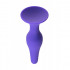 Анальная пробка на присоске из силикона, фиолетовая, 10.2 см (41613) – фото 7