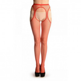 Чулки с поясом красный Gabriella EROTICA Strip Panty Model 151 р. 3/4