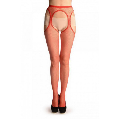 Чулки с поясом красный Gabriella EROTICA Strip Panty Model 151 р. 3/4 (37052) – фото 1