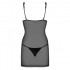 Сорочка сексуальная с кружевными вставками, черная, L/XL (20941) – фото 5