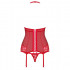 Еротичний корсет і трусики з мережива з пажами для панчіх corset & thong S/M (35848) – фото 6