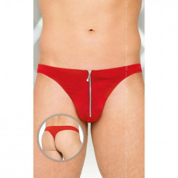 Эротические трусы мужские с молнией, красные Thongs 4501 red XL
