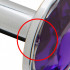 Срібляста анальна пробка з фіолетовим круглим каменем (S) (37302) – фото 3