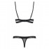 Комплект сексуального нижнего белья, с кружевом и прозрачными вставками, черный L/XL (37424) – фото 5