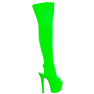 Ботфорти зелені з відкритим носком і п'ятою 41р (31333) – фото 1