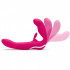 Безремневой страпон с вибрацией Happy Rabbit розовый, 20.3 х 3.1 см (33977) – фото 6