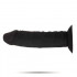 Насадка для страпона фаллос 17 см на присоске,  силикон черный (33410) – фото 2