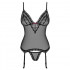 Секси корсет, напівпрозорий з візерунками corset & panties S/M (35879) – фото 7