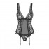 Черный корсет Obsessive corset & thong (S/M) (35858) – фото 5