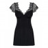 Елегантне чорне міні сукня з мереживними рукавами L/XL (35925) – фото 5