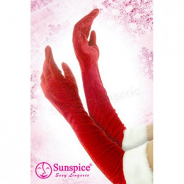 Перчатки для новогоднего костюма Секси Снегурочки – фото