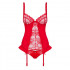 Эротический корсет с подвязками для чулок Heartina corset & thong red S/M (35984) – фото 15