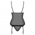 Секси корсет, напівпрозорий з візерунками corset & panties S/M (35879) – фото 6
