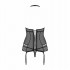 Эротический корсет с кружевом и украшением corset & thong black L/XL (35870) – фото 6