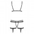 Комплект сексуальный из прозрачной сеточки с подвязками для чулок, черный S/M (36128) – фото 16