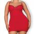 Сексуальная красная сорочка с кружевным декольте большого размера XXL (36082) – фото 7