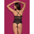 Сексуальное боди из кружева с украшением в области бюста  teddy opencrotch black S/M (35953) – фото 14