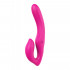 Безремневой страпон Dream Toys з вібрацією, рожевий, 22 см х 3.2 см (40634) – фото 3