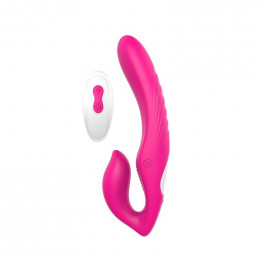 Безремневой страпон Dream Toys с вибрацией, розовый, 22 см х 3.2 см – фото