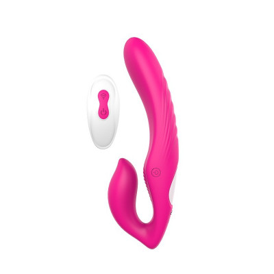 Безремневой страпон Dream Toys з вібрацією, рожевий, 22 см х 3.2 см (40634) – фото 1