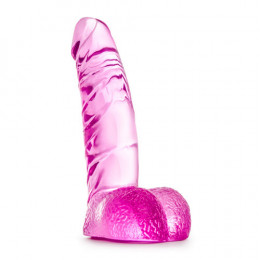 Фаллоимитатор Blush реалистичный, с мошонкой, розовый, 11.5 см x 3 см