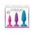 Набор анальных пробок Colours Pleasures Trainer Kit, 3 штуки (42377) – фото 2
