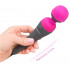 Вібромасажер мікрофон, силіконовий, рожевий з чорним, 19.5 х 4 см (8678) – фото 5
