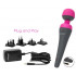 Вібромасажер мікрофон, силіконовий, рожевий з чорним, 19.5 х 4 см (8678) – фото 7