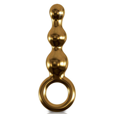 Золота анальна пробка-ялинка з скла Icicles (34061) – фото 1