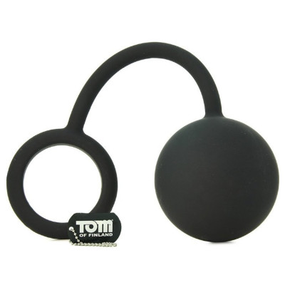 Анальный шарик Tom of Finland Silicone Cock Ring with Heavy Anal Ball (28165) – фото 1