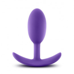 Анальный плаг Vibra Slim со смещенным центром тяжести, фиолетовый