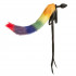 Пробка силикон длинный разноцветный хвост с лентой - секс шоп (33088) – фото 4