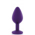 Анальная пробка Rianne S силиконовая, фиолетовая, маленького размера 7.2 см х 3 см (34530) – фото 4