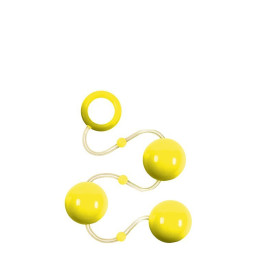 Анальные шарики Renegade Pleasure Balls желтые – фото