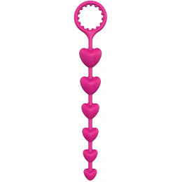 Анальная цепочка Dream Toys из медицинского силикона, розовая – фото