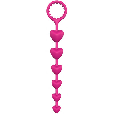 Анальная цепочка Dream Toys из медицинского силикона, розовая (32373) – фото 1