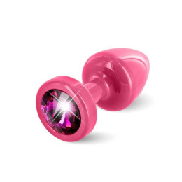 Французька анальна біжутерія з камінням сваровські рожева Diogol ANNI round pink S