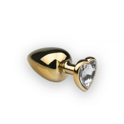 Анальная пробка, Gold Heart Diamond, L (31600) – фото 1