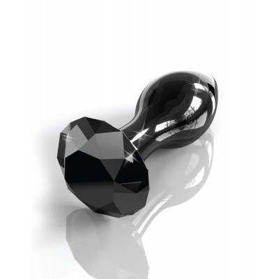 Анальная пробка черная Pipedream Icicles стекло алмаз (31505) – фото 1
