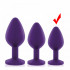 Анальная пробка Rianne S силиконовая, фиолетовая, маленького размера 7.2 см х 3 см (34530) – фото 3